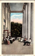 Vintage Robert E. Lee Hall Porch Postcard Blue Ridge NC 1916