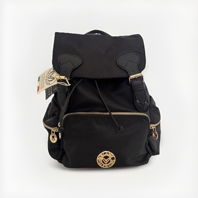NWT Valentino Orlandi Nylon Backpack With Matching Wallet Black