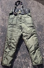 RefrigiWear Green Insulated High Bib Overalls Cold Protection Large Made USA