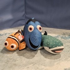 Disney Pixar Finding Dory Plush Bundle Dory Nemo Destiny Whale Shark TY Sparkle