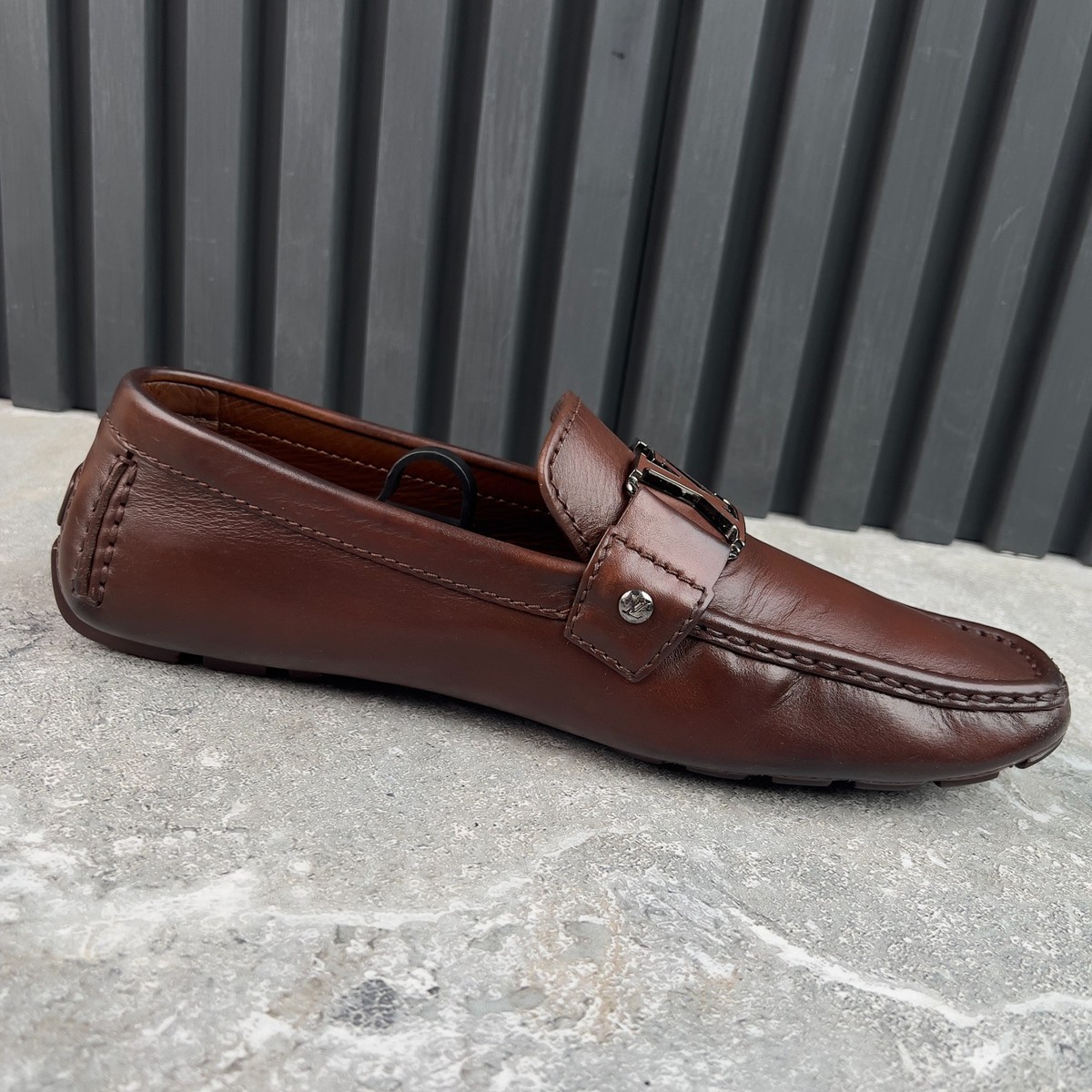 Louis Vuitton Monte Carlo Brown Leather Men\'s size 9.5 Louis Vuitton Monte Carlo Moccasins Brown Patina Leather 7.5  main image 4