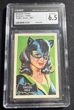 1966 A&BC Gum Batman Black Bat Sinister Smile #27 Rookie  CGC 6.5