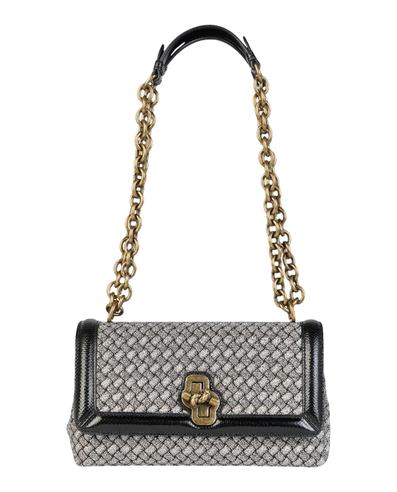 Bottega Veneta Womens Olimpia Knot Intrecciato Woven Shoulder Bag
