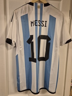 Adidas Argentinien WM 2022 Heimtrikot Messi 10 100% Authentic Neu mit Etikett - XL