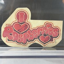 VINTAGE 80  S MARK 1 RASPBERRY SNIFF STICKER ON ORIGINAL BACKING CUT FROM A SHEET