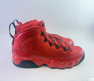 Jordan Air Jordan 9 Retro Red Black High Top Unisex Kids Sneakers 5.5Y
