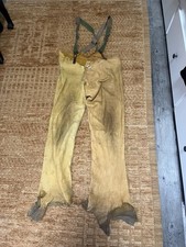 Vintage Antique 1900  s Pioneer Handmade Elk Leather Pants US Indian Service