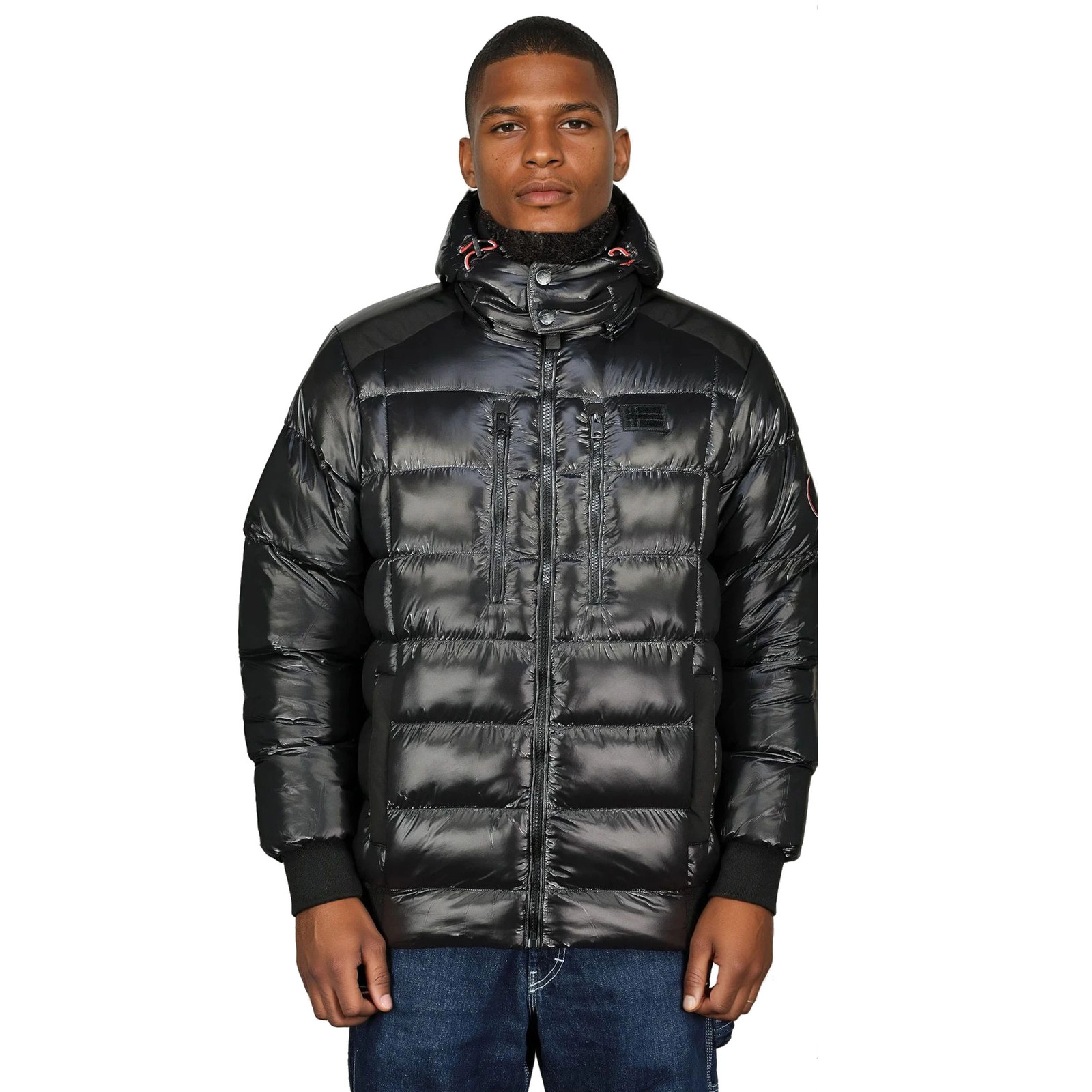 Geographical Norway BAPTISTE Herren Schwarz Jacke Outdoor Winterjacke WZ8155H