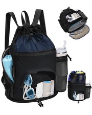 WANDF Swim Bag with Wet Pockets, Mesh Beach Backpack for Pool and Gym 40oz ...
