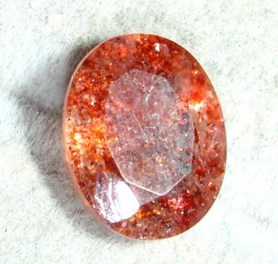 Certification Natural Sunstone Excellent Fire 2.7 Cts Faceted Cut Loose Gemstone