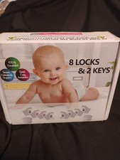 Eco-Baby Set Of 8 Magnetic Safety Locks With 2 Keys NIB