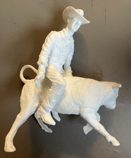 Unknown vintage plastic Large Scale Rodeo Bull Rider !