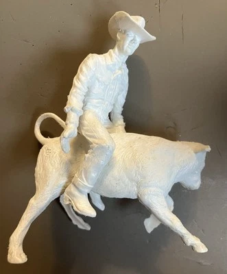 Unknown vintage plastic Large Scale Rodeo Bull Rider ! - Image 1 of 4