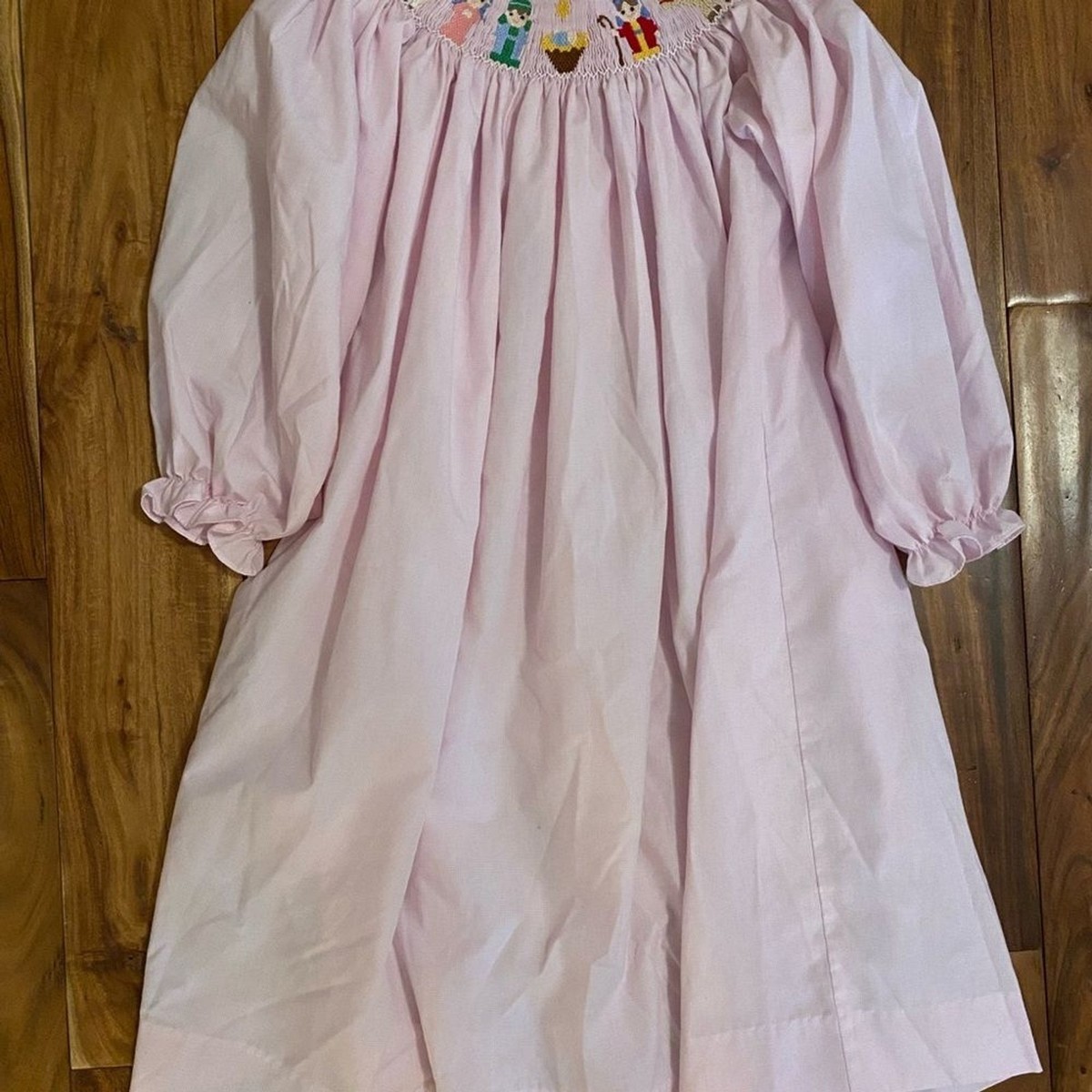 stitchy fish christmas dress Stitchy Fish Boutique Girl’s Christmas Holiday Nativity Smocked Dress Size 7