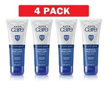 4 Pack Avon CARE Silicone Gloves Lasting Protection Hand Cream 75ml/2.54 fl Oz