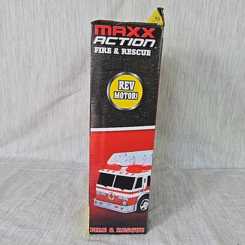 Maxx Action Fire Rescue Vehicle Toy Set Helicopter, Fire Truck, SUV Light /Sound - Image 4 of 4