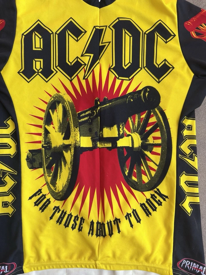 Camiseta deportiva de ciclismo Primal AC DC para hombre vintage 2004 amarilla talla mediana Foto 2 de 4
