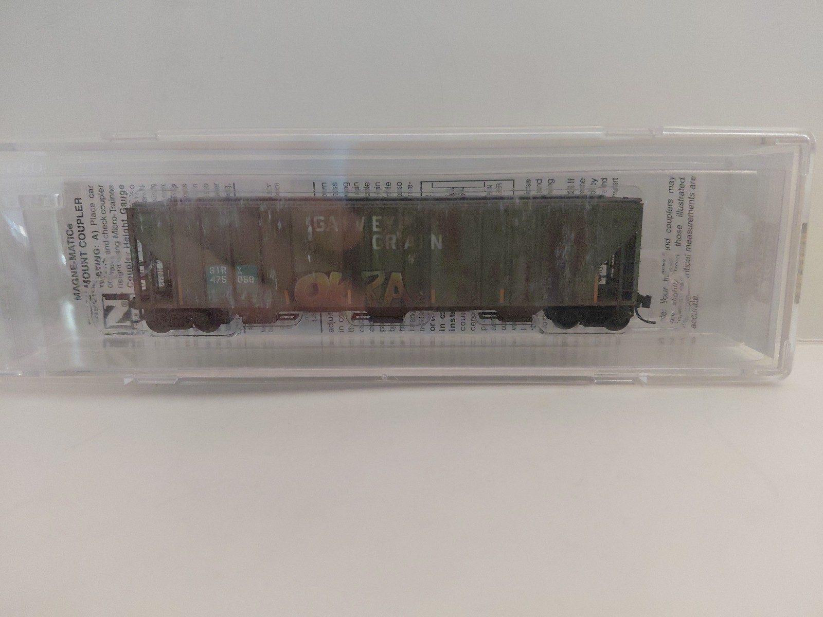 N Scale Micro-Trains SIRX 3 Bay covered hopper 475068 Weathered 09944340