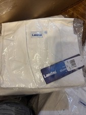 Landau White Lab Coat Professional Medical Uniform Size 42L -WWT