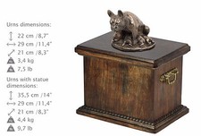 Franz&ouml;sische Bulldogge mum, Urn, Kalte Bronze, ArtDog, DE, Type 1