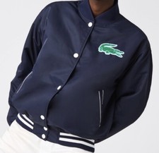 Women’s Lacoste Blue Bomber Jacket Lacoste Varsity Baseball Eu 36 Uk Size 8