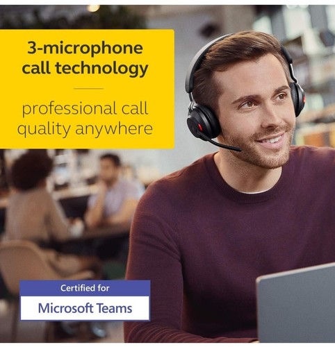 Jabra Evolve2 65 Stereo Wireless Headset (MS Teams, USB-C) - Black  - Picture 9 of 10