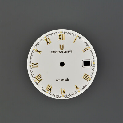 UNIVERSAL GENEVE Swiss Vintage Dial Zifferblatt DIA 28,9mm white Gold Automatic