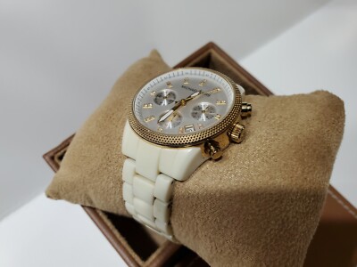 MICHAEL KORS MK5189 WRISTWATCH BFPM-08-179 Michael Kors MK5189 White Ceramic Dial Yellow Gold Bezel  main image 4