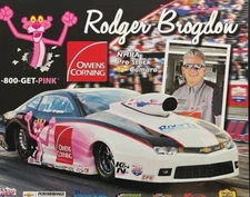 VRHTF NHRA COOL VINTAGE "RODGER BROGDON OWENS CORNING PRO STOCK" HAND OUT