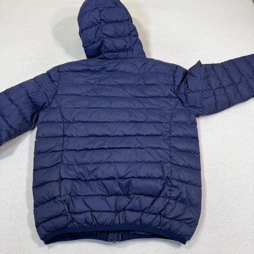 Eddie Bauer Kids Hooded Puffer Jacket Size L (14) Navy Blue Lightweight Coat - Picture 7 of 9