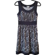 Ann Taylor LOFT Womens High Waist Shift Dress Size XS Gray Sleeveless Slinky