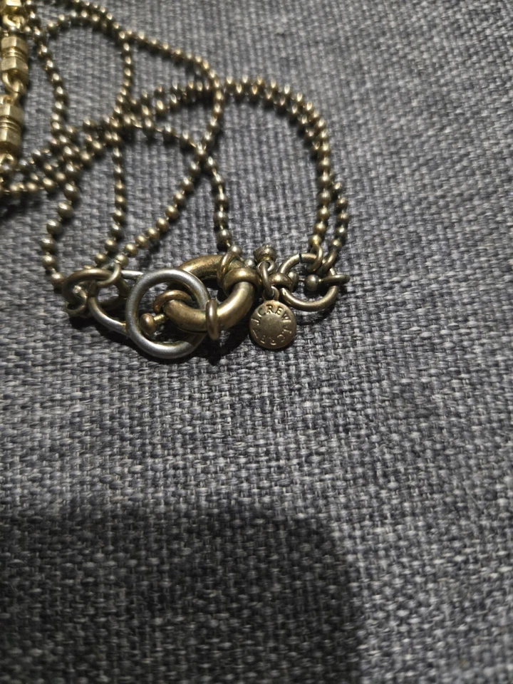 J Crew Necklace Asymmetrical Layered Multi Strand Rhinestones Pearl Beads Chains — 第 3/4 张图片