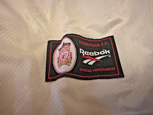 Vintage LIVERPOOL AWAY SHIRT 1996/97 (L) ECRU ORIGINAL REEBOK SHIRT 42/44 - Picture 2 of 6