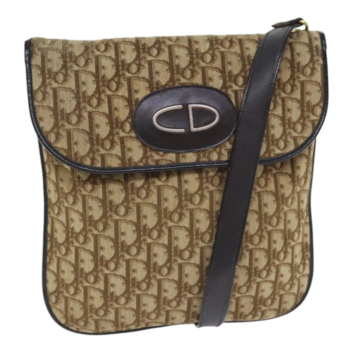 Sac bandoulière Christian Dior trotteur toile beige authentique 91283