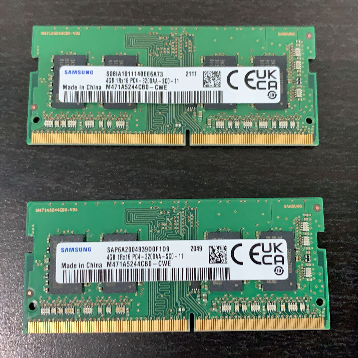 NEW PULL Samsung 8GB Kit (2x4GB) PC4-3200AA DDR4 SODIMM Memory