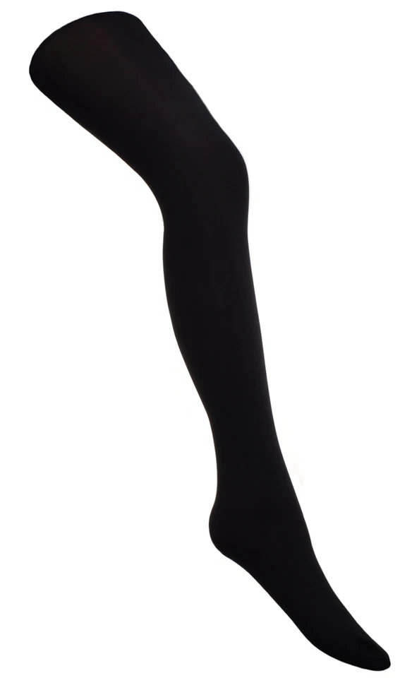 WB SOCKS Ladies Plain Black Opaque Tights - choice of sizes - 80 Denier