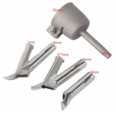 4Pcs Triangular Round Speed Welding Nozzle Tacking Nozzle for Heat Welding 35mm
