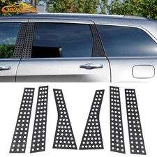 Black Window Pillar Post Trim Cover Decor Kit for Jeep Grand Cherokee 2011-2020