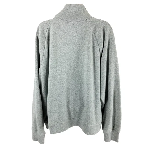 Sudadera Pullover J Crew Talla 2X Cuello Botón Ancho Gris Cloudspun Polar Plus Foto 3 de 4