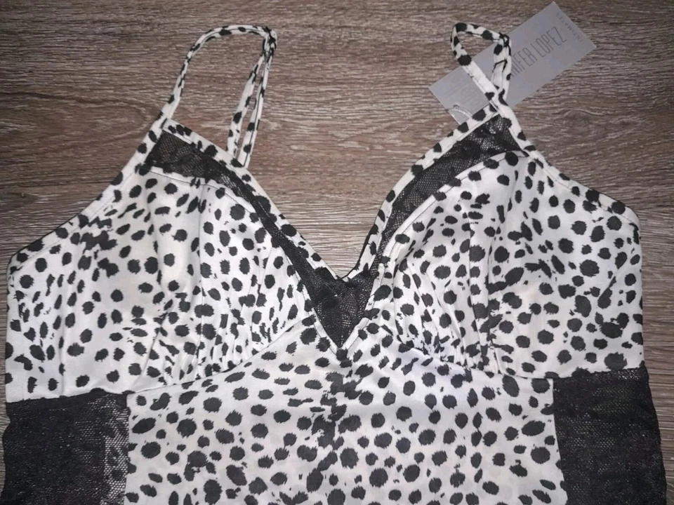 Jennifer Lopez Nighty Intimates Chemise Lencería Slip Pj Ropa de dormir Vestido de noche Pequeño Foto 4 de 4