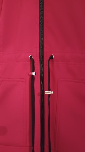 Ladies Eliza J Red Hooded Coat With Fleece Lining Size XS - Picture 3 of 9