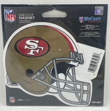 NFL San Francisco 49ers Helmet Wincraft Die-Cut 5" x 4" Magnet - New in Package