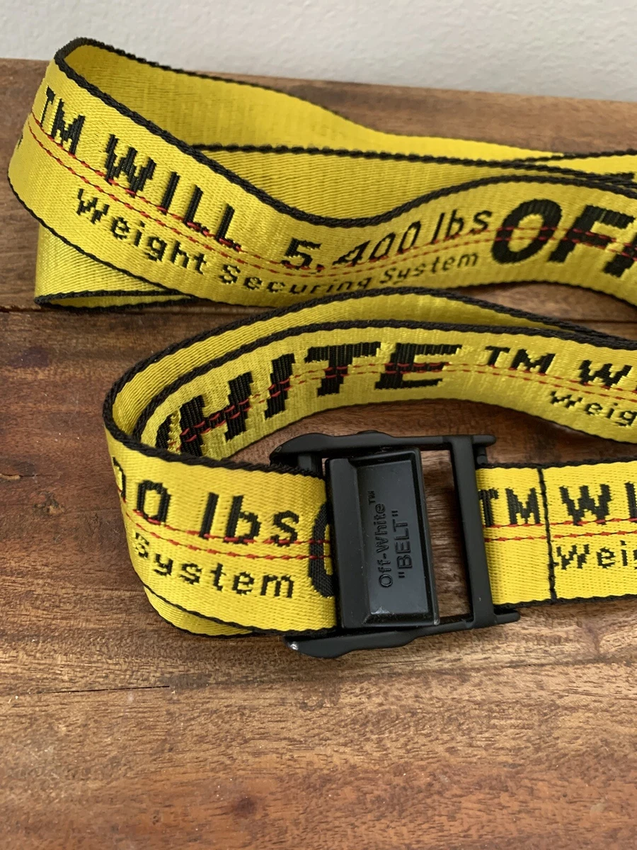 Off-White // Yellow Logo Industrial Belt – VSP Consignment