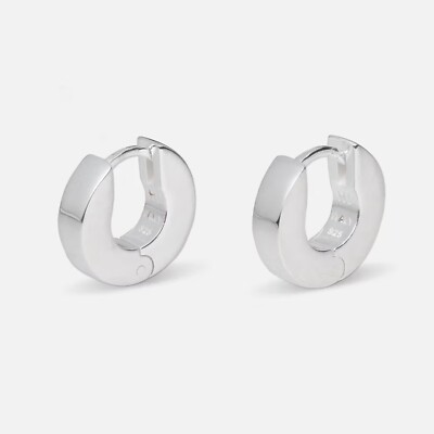 Hatton Labs Edge Sterling Silver Pair Hoop Earrings