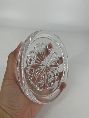 Baccarat Rosace French Crystal Wine Bottle Coaster Signed With Stamp USED - Picture 5 of 10