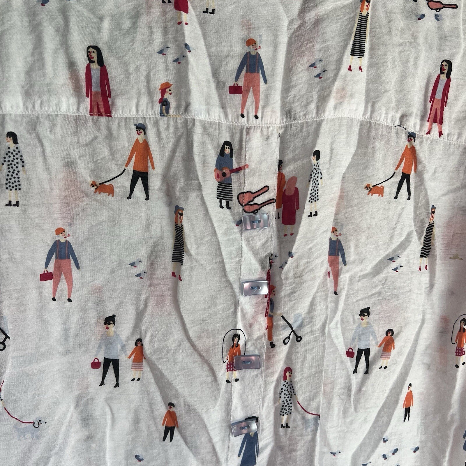 Multiples PM Unique Top With Rectangle Buttons Pe… - image 11