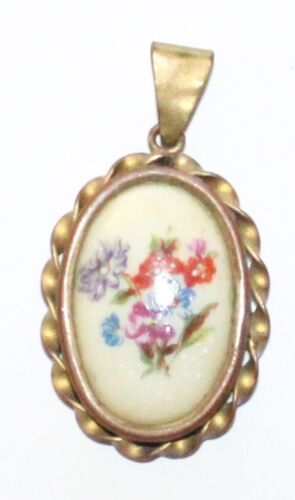 joli pendentif en Limoges Vintage - Afbeelding 1 van 2