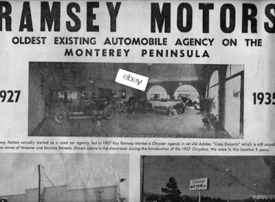 RAMSEY MOTORS 1154 DEL MONTE MONTEREY CALIF 1976 OLDEST ON PENINSULA FIAT AD