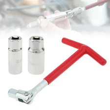 Spark Plug Removal Tool 16mm & 21mm T-Handle Flexible Spanner Socket Wrench Set