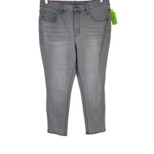Peace Love World Women's Petite Black or Grey Straight Jeans Grey Size 10P